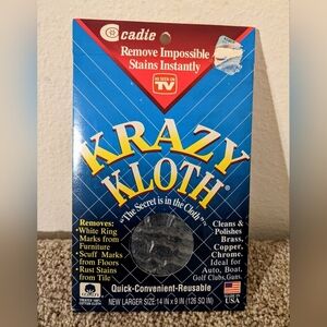 Cadie Krazy Kloth As Seen on TV Large Size Cleans Polishes Stain Remover NIP